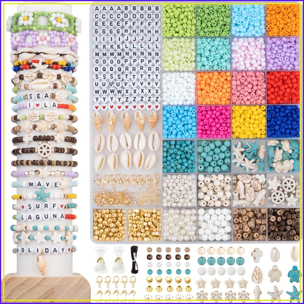 Jewelry Making Tutorial - 6000pcs 4mm Glass Beads for Bracelet