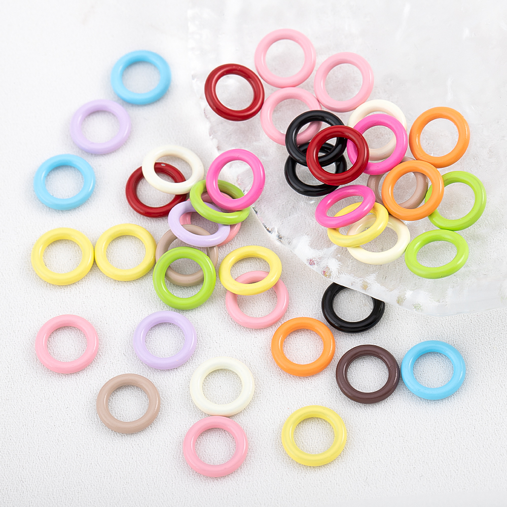 Jewelry Making Jump Rings - 50pcs Enamel Closed Jump Rings Color
