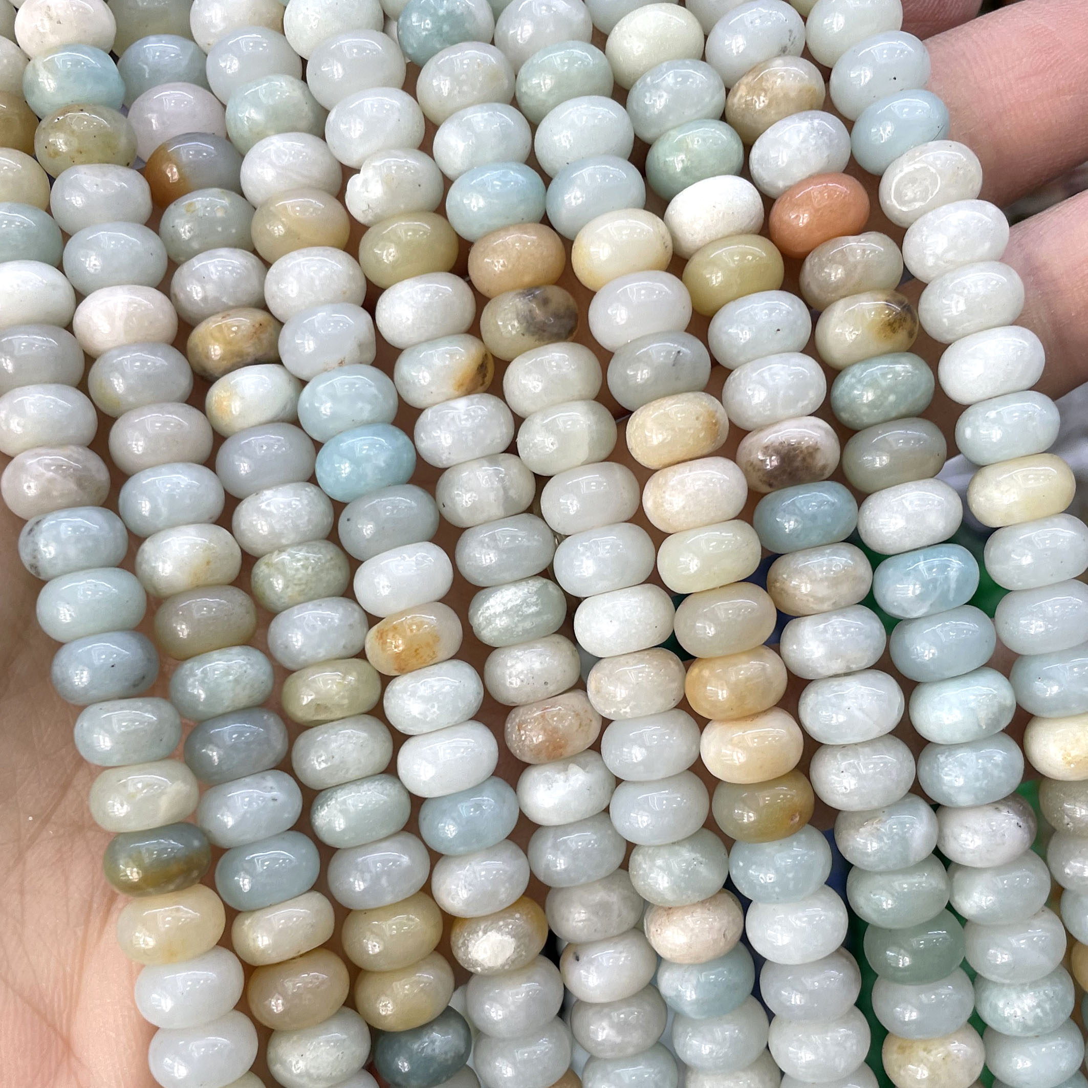 Jewelry Making Amazon - 4X6MM 5X8MM Natural Stone Spacers Round