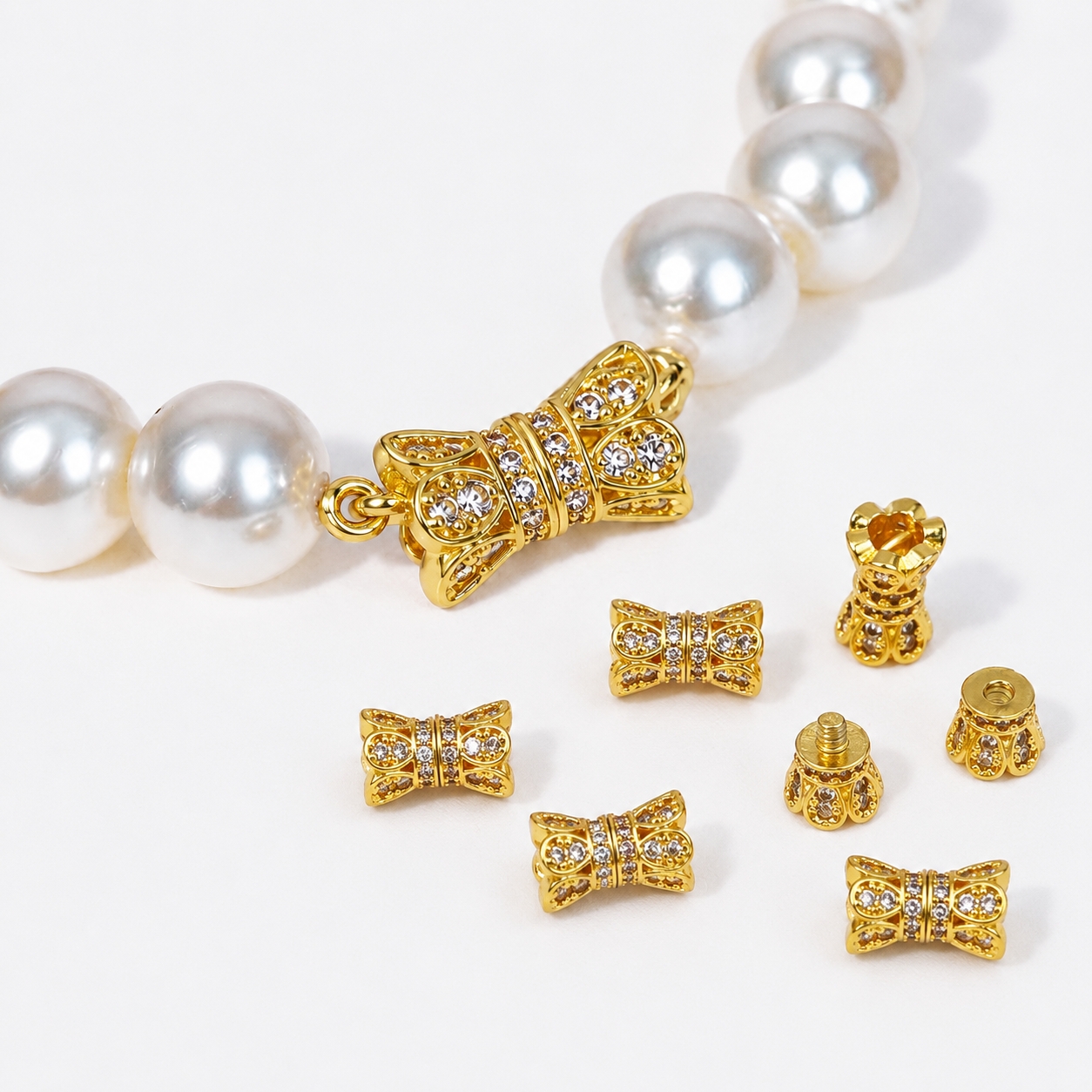 Jewelry Making Kit For Adults - 2pcs 18K Gold Plated Cubic Zirconia
