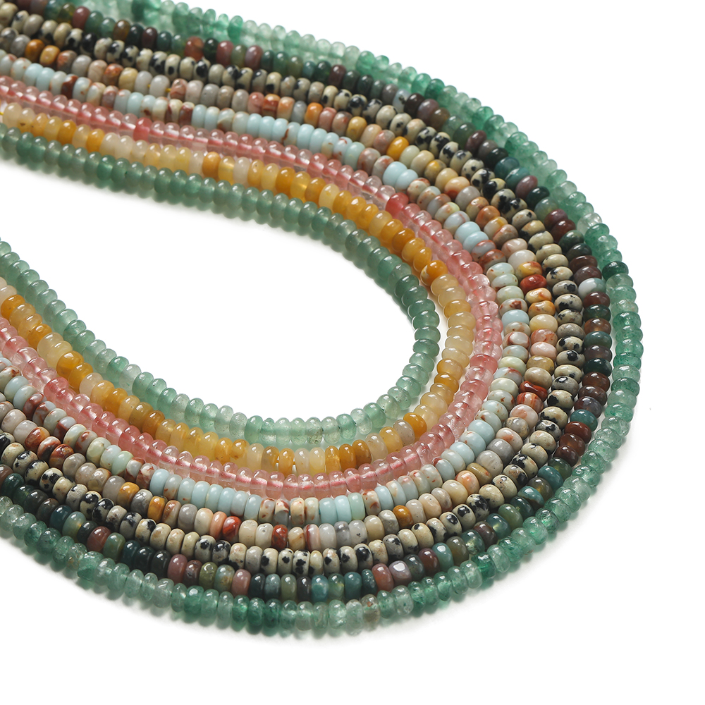 Jewelry Making With Stones - 1 Strand Natural Stone Flat Round