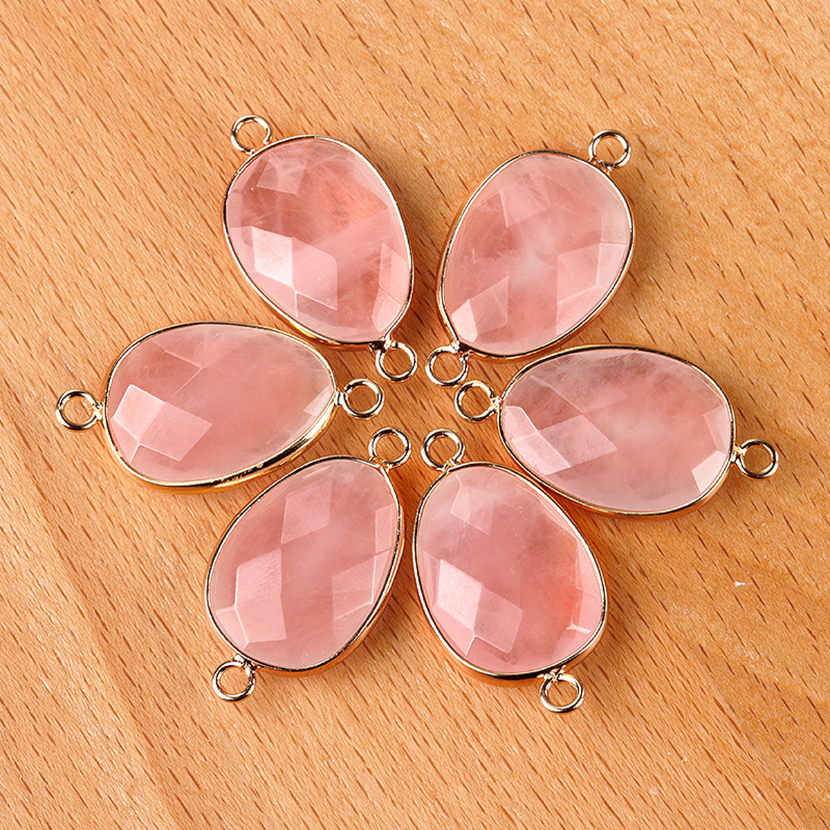 Jewelry Making With Stones - 10pcs Natural Stone Pendant Connector Double