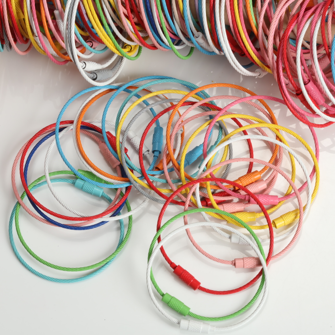 Jewelry Making Jump Rings - Multicolor Paint Coated Steel Split Rings