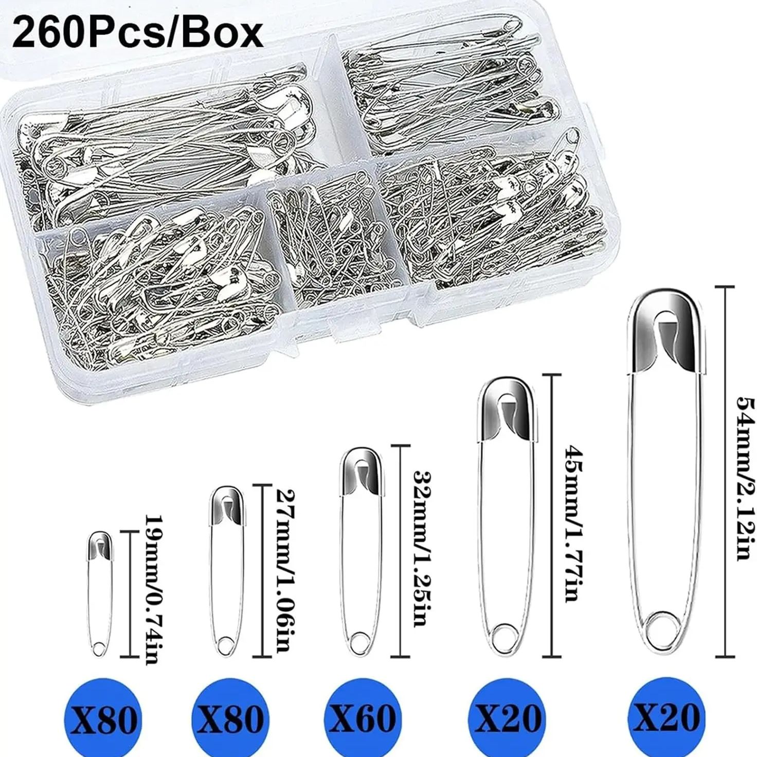 Silver Safety Pins Kit With St – Jewelry Making Organizer recenzja i cena