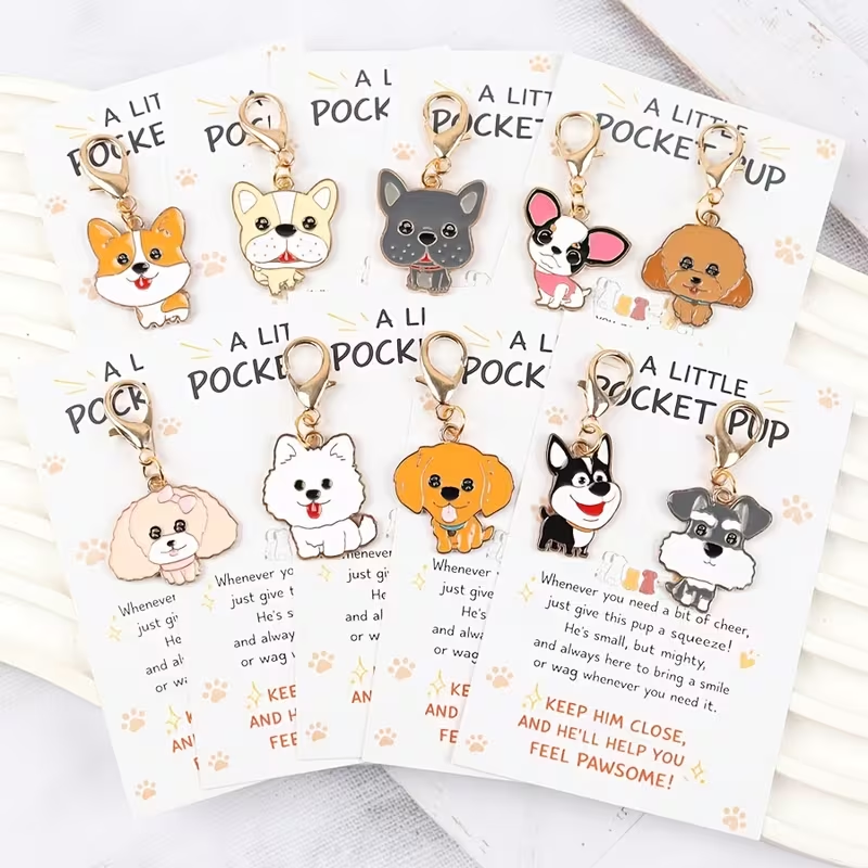 10 Cute Cartoon Puppy Keychain – Jewelry Making Party recenzja i cena