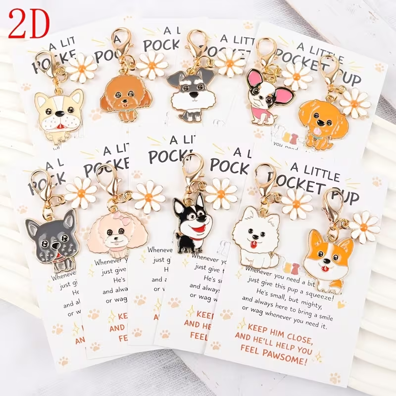 10 Cute Cartoon Puppy Keychain – Jewelry Making Party recenzja i cena