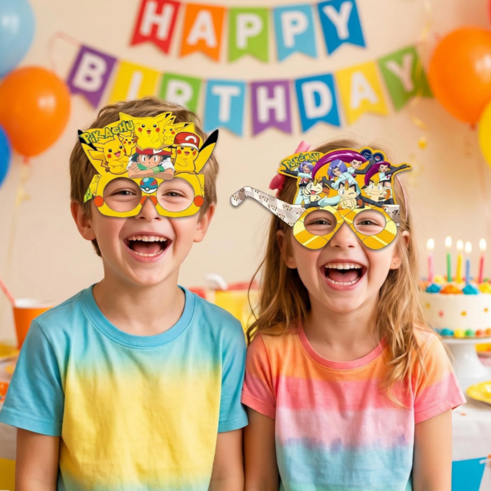 Pokémon-themed paper glasses.  – Jewelry Making Party recenzja i cena