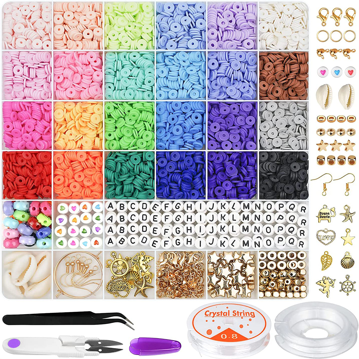 6000 Pcs 24 Colors Flat Round  – Jewelry Making Tutorial recenzja i cena