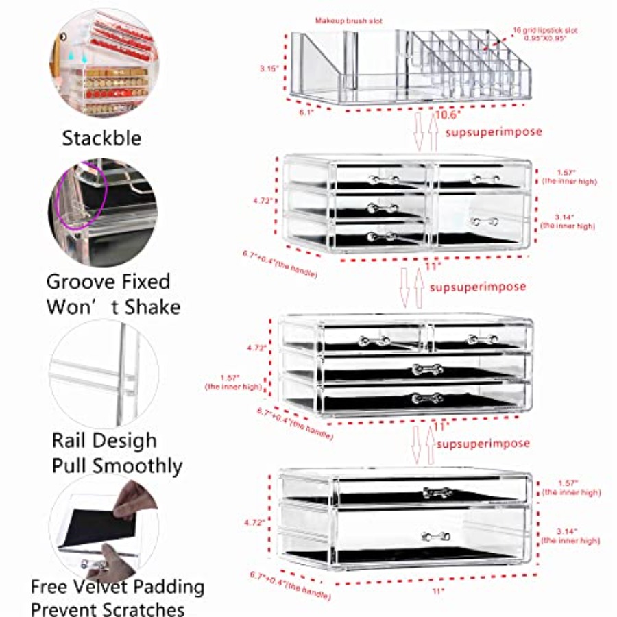 4 Pack Clear Skincare Organize – Jewelry Making Organizer recenzja i cena