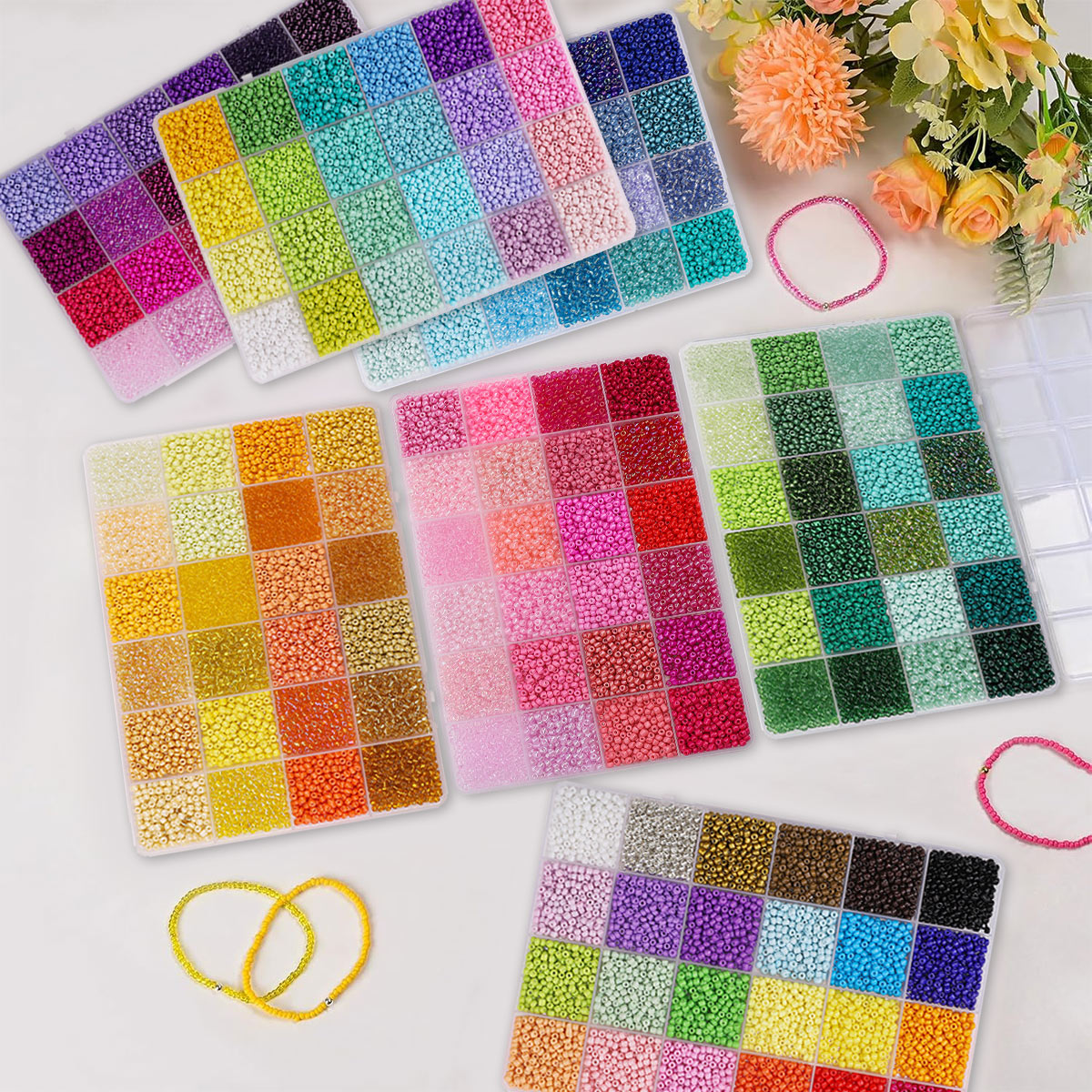 5200pcs 3mm Glass Seed Beads K – Jewelry Making Organizer recenzja i cena