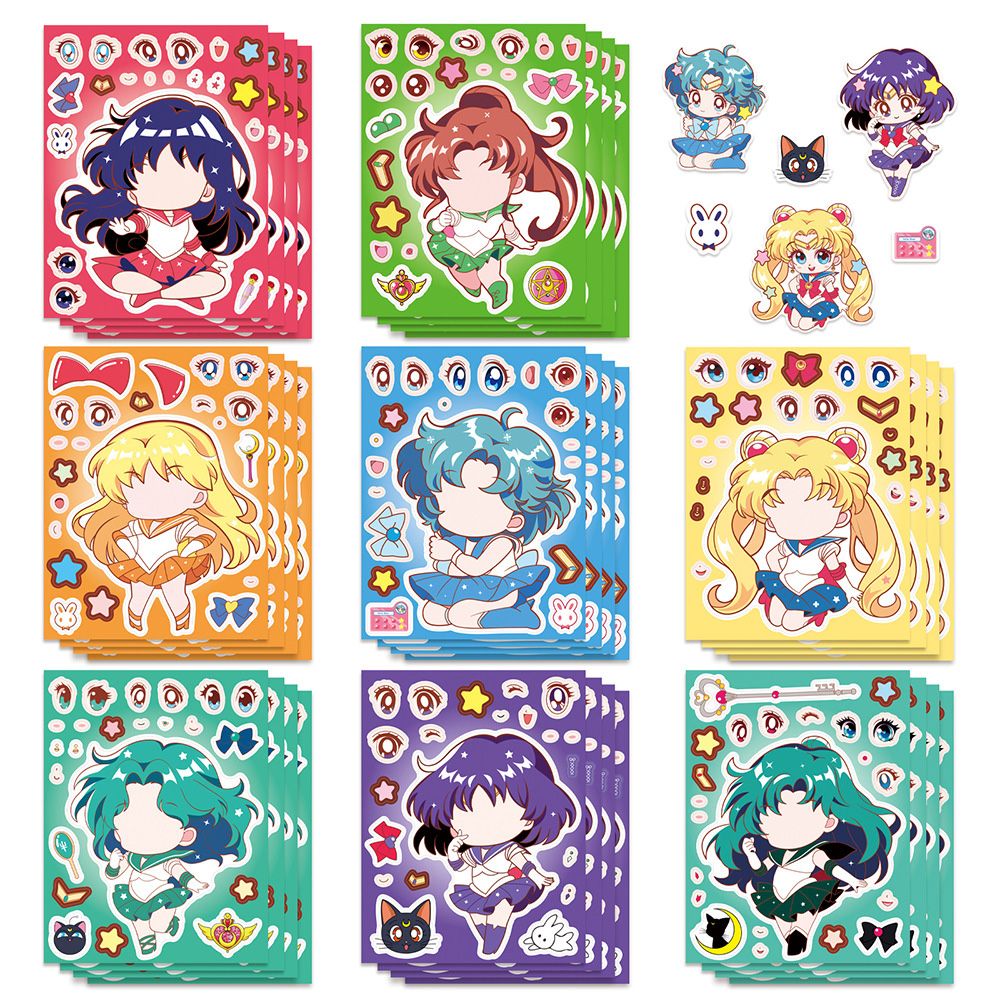 8/16PCS Sailor Moon Face-Chang – Jewelry Making Party recenzja i cena