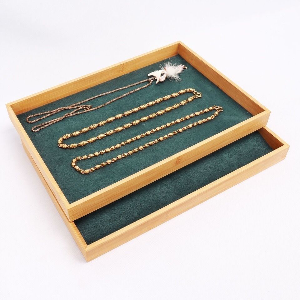 Dark Green Velvet Bamboo Jewel – Jewelry Making Organizer recenzja i cena