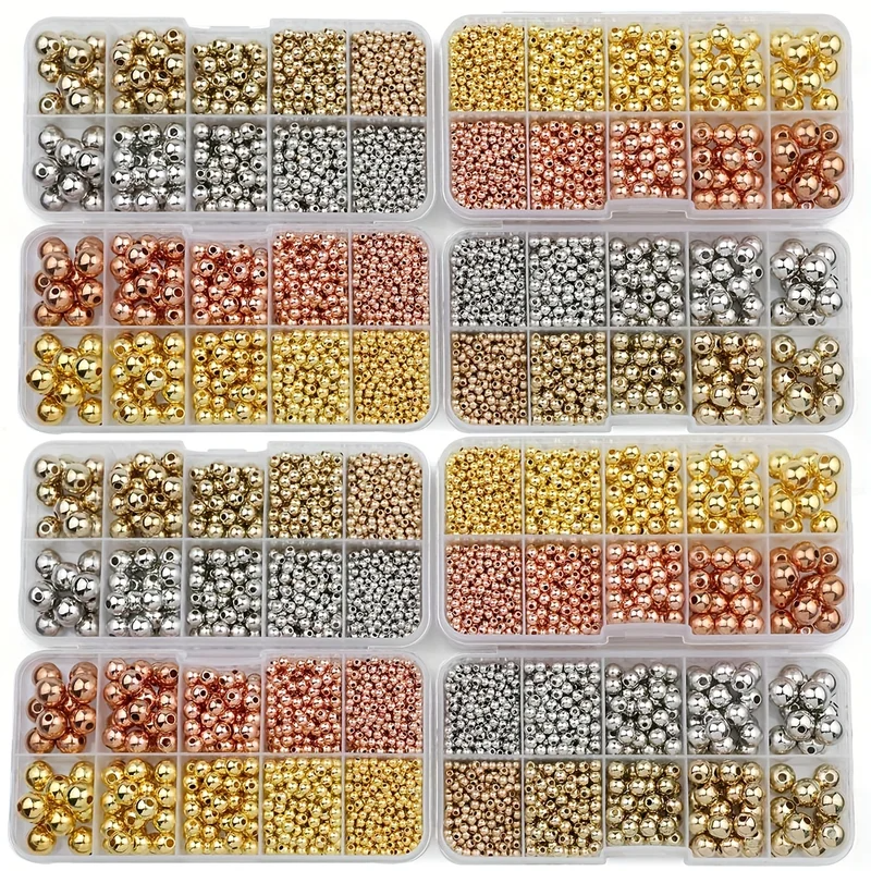 950PCS CCB 3/4/6/8/10MM Gold S – Jewelry Making Organizer recenzja i cena