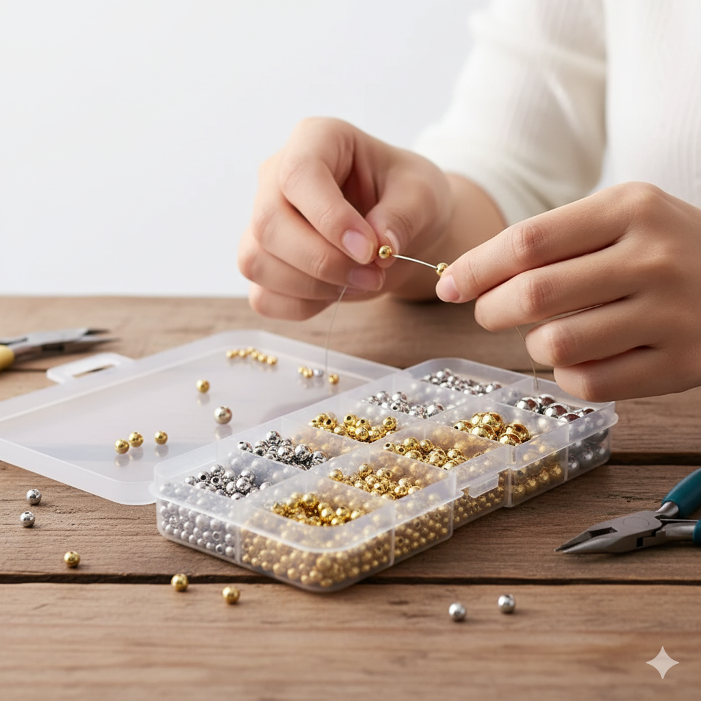 950PCS CCB 3/4/6/8/10MM Gold S – Jewelry Making Organizer recenzja i cena