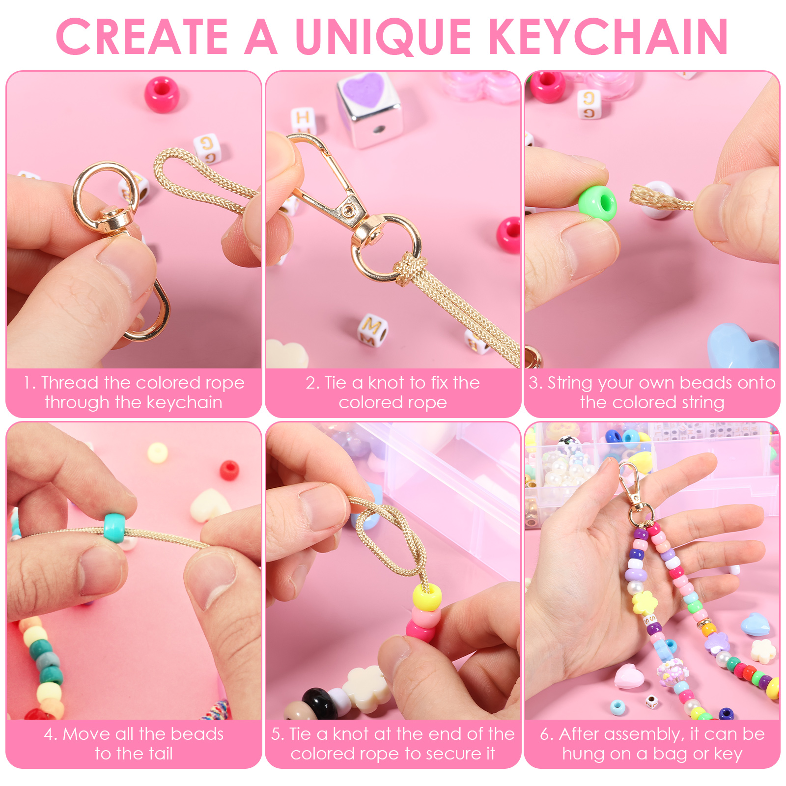421PCS Beaded Keychain Making  – Jewelry Making Tutorial recenzja i cena