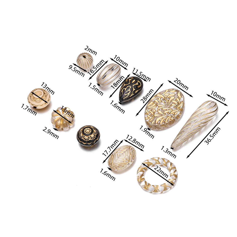 20Pcs Exquisite Acrylic Gold C – Jewelry Making Drawing recenzja i cena