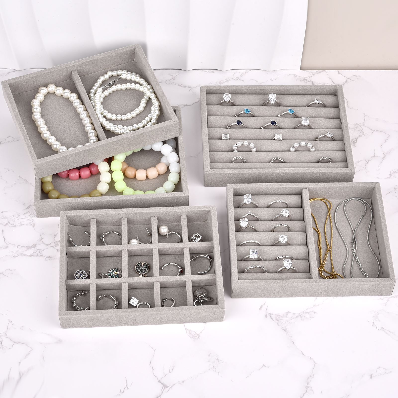 Velvet Jewelry Box Display Tra – Jewelry Making Organizer recenzja i cena