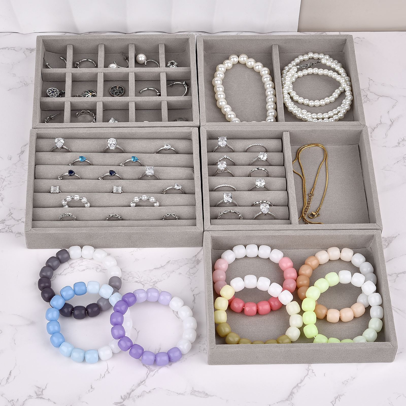 Velvet Jewelry Box Display Tra – Jewelry Making Organizer recenzja i cena