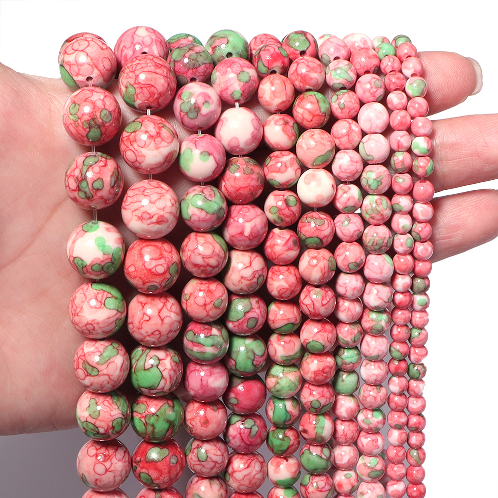 4 6 8 10 12mm Pink Green Color – Jewelry Making With Stones recenzja i cena