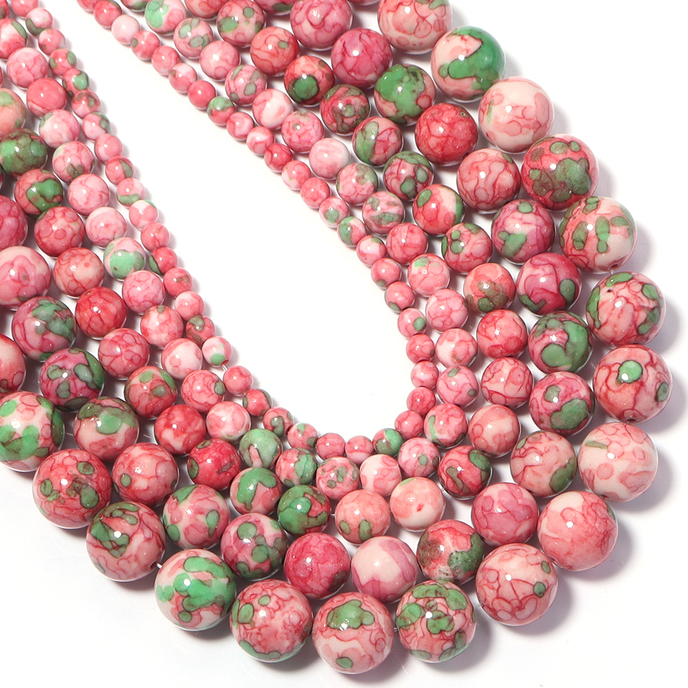 4 6 8 10 12mm Pink Green Color – Jewelry Making With Stones recenzja i cena