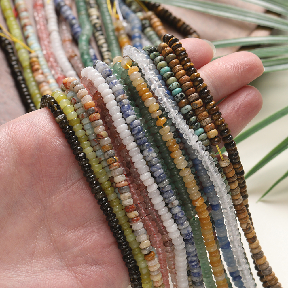 1 Strand Natural Stone Flat Ro – Jewelry Making With Stones recenzja i cena