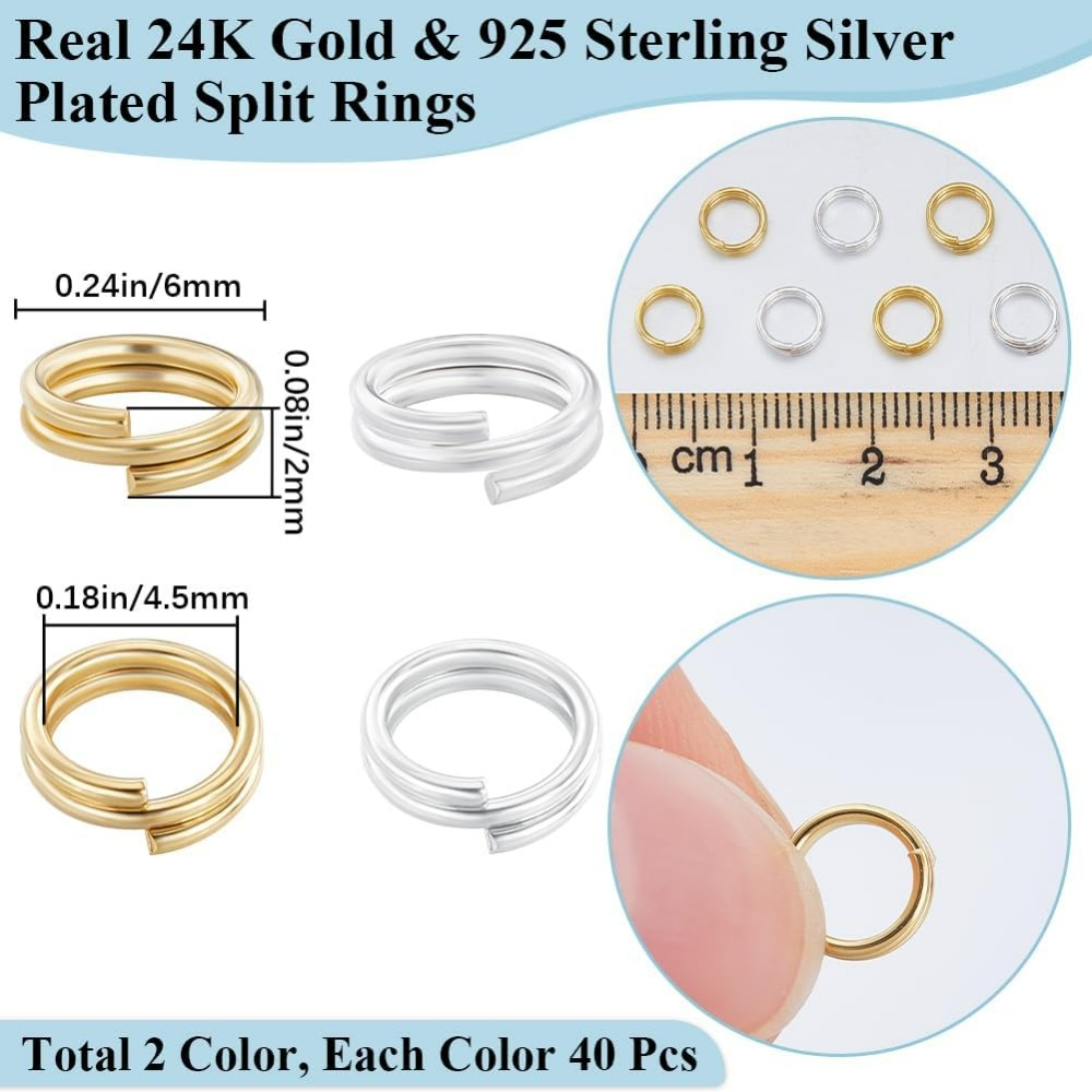 1 Box 80Pcs Split Jump Ring 24 – Jewelry Making Jump Rings recenzja i cena