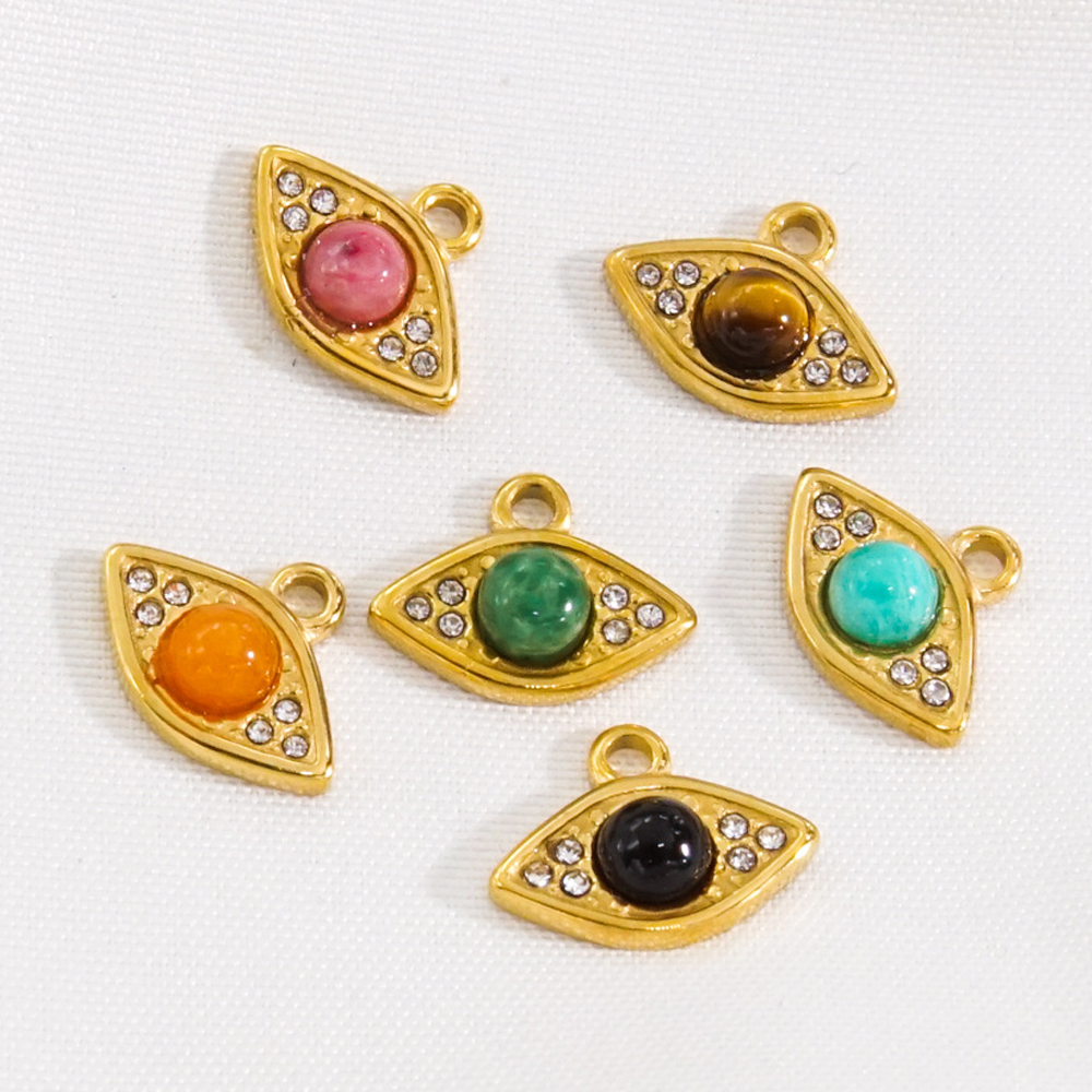 3Pcs Natural Stone Beads Eye S – Jewelry Making With Stones recenzja i cena