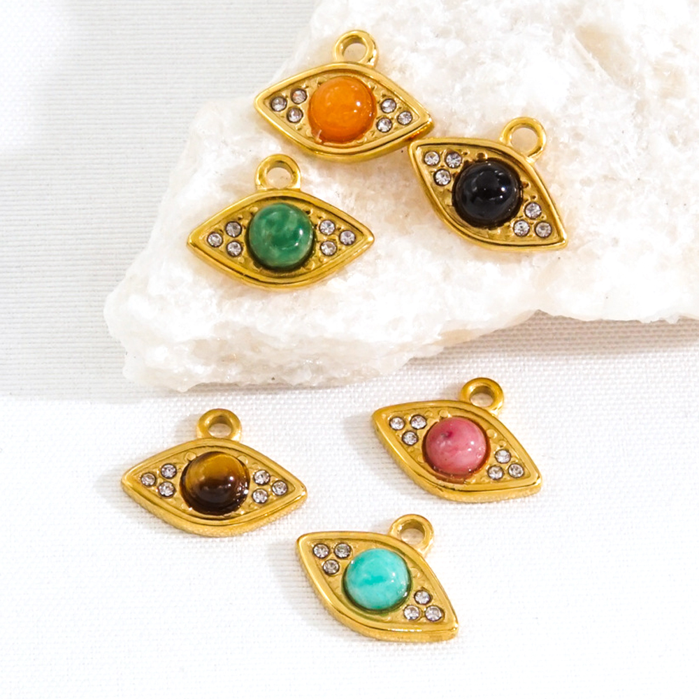 3Pcs Natural Stone Beads Eye S – Jewelry Making With Stones recenzja i cena