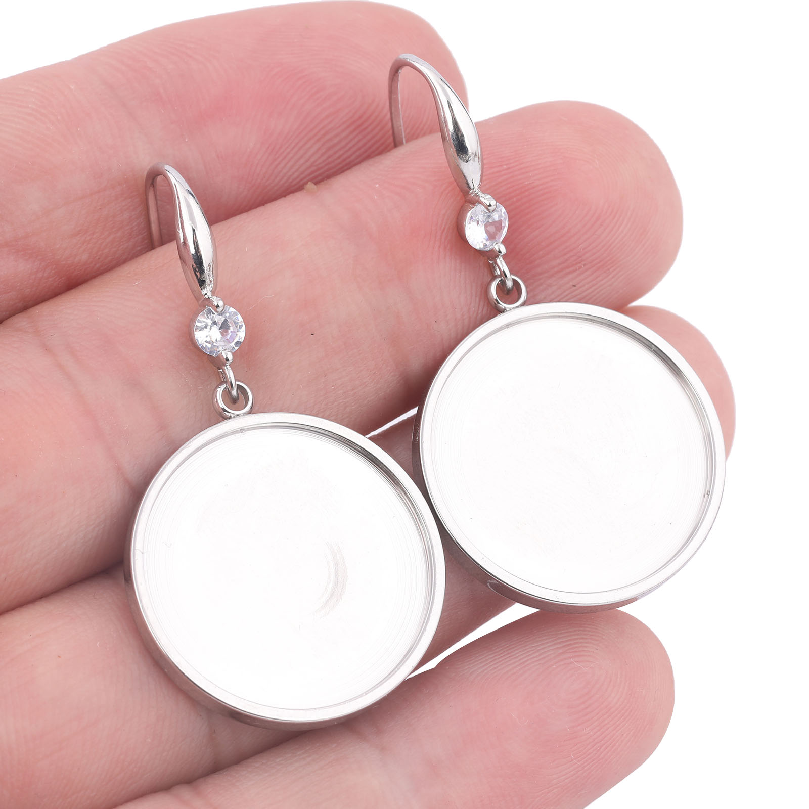 6pcs Stainless Steel Fit 20mm  – Jewelry Making With Stones recenzja i cena