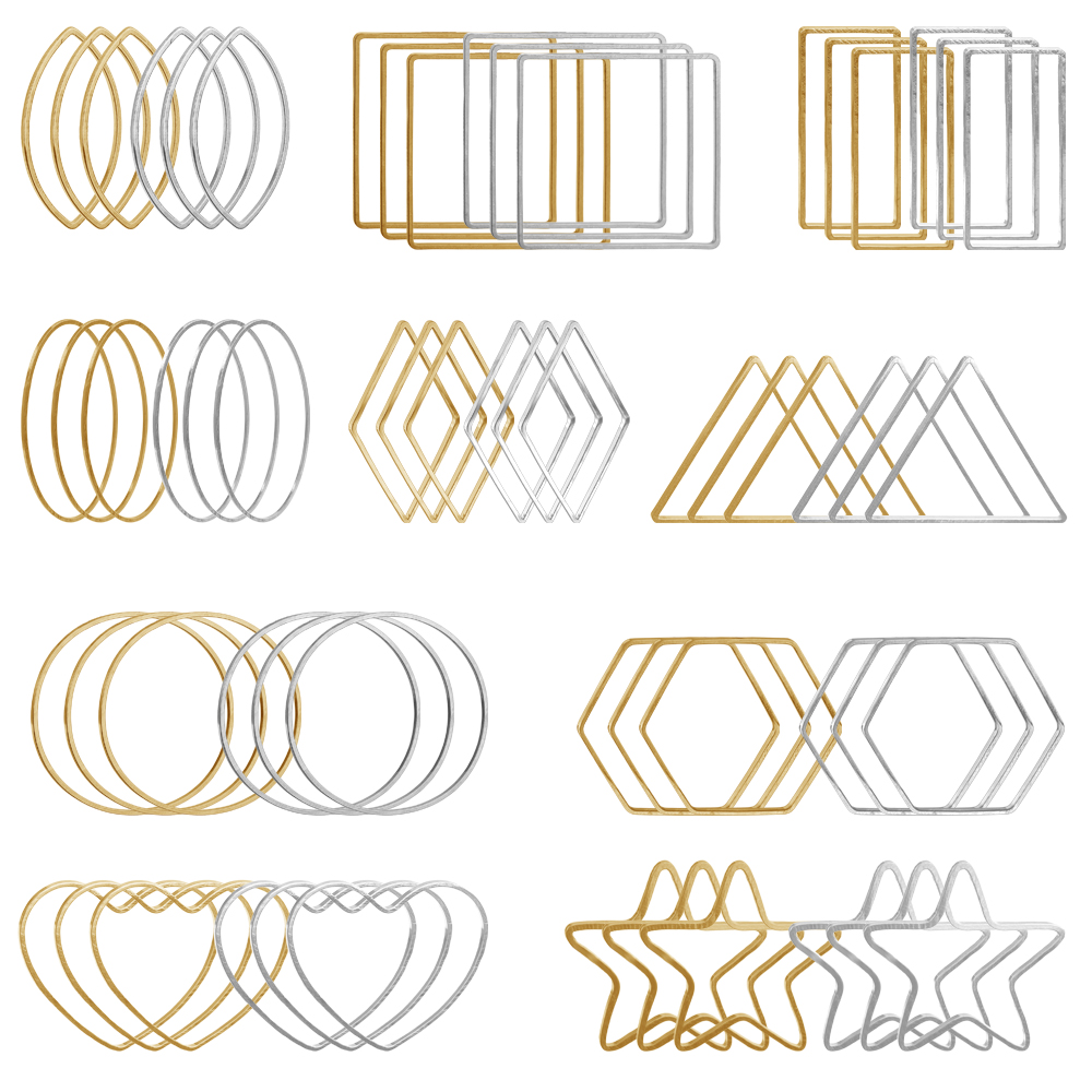 20Pcs Gold Silver Hollow Frame – Jewelry Making Metal Supplies recenzja i cena