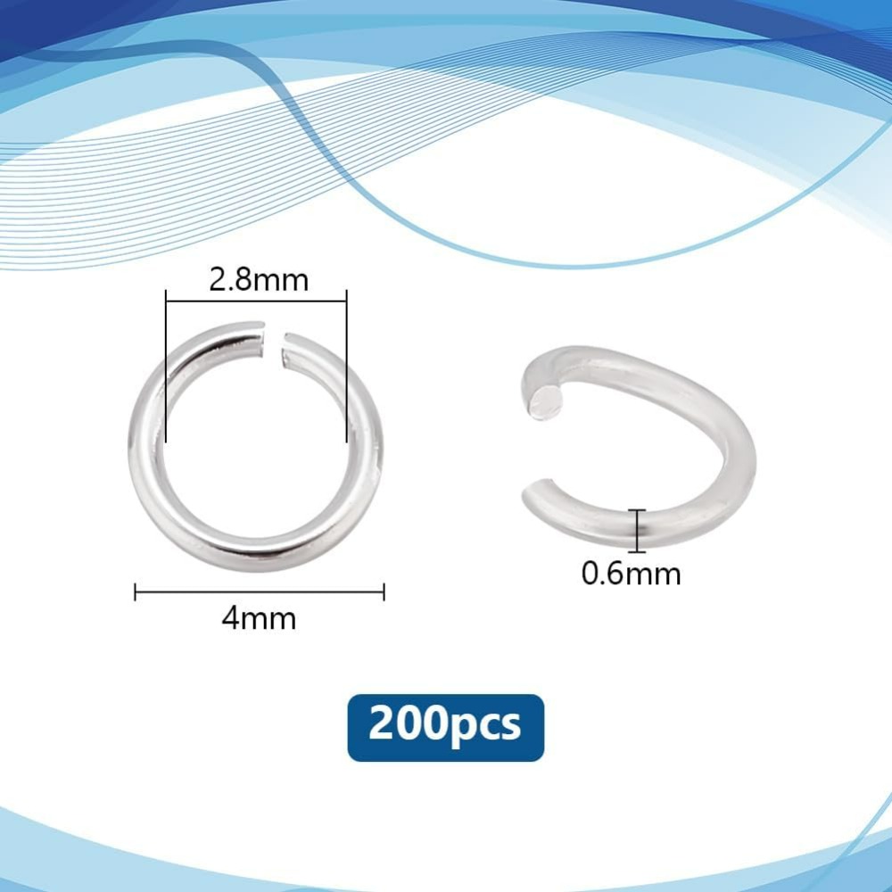 200pcs 925 Sterling Silver Pla – Jewelry Making Jump Rings recenzja i cena
