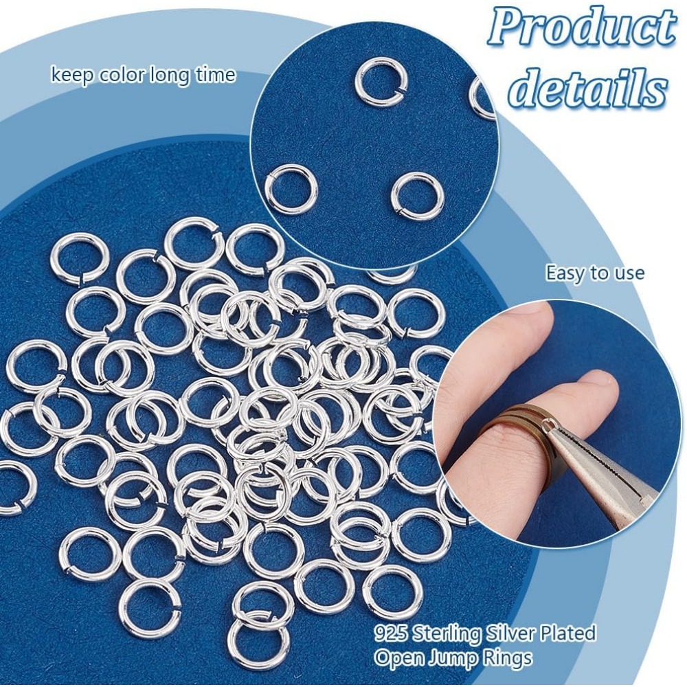 200pcs 925 Sterling Silver Pla – Jewelry Making Jump Rings recenzja i cena