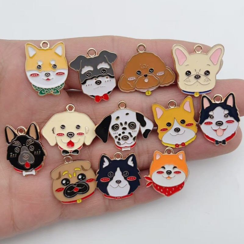 12pcs cartoon pet spotted dog  – Jewelry Making Party recenzja i cena