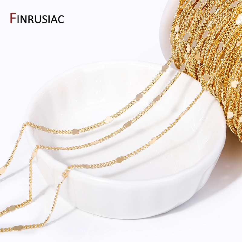 14K Gold Plated Brass Sequins  – Chain Roll Cable recenzja i cena
