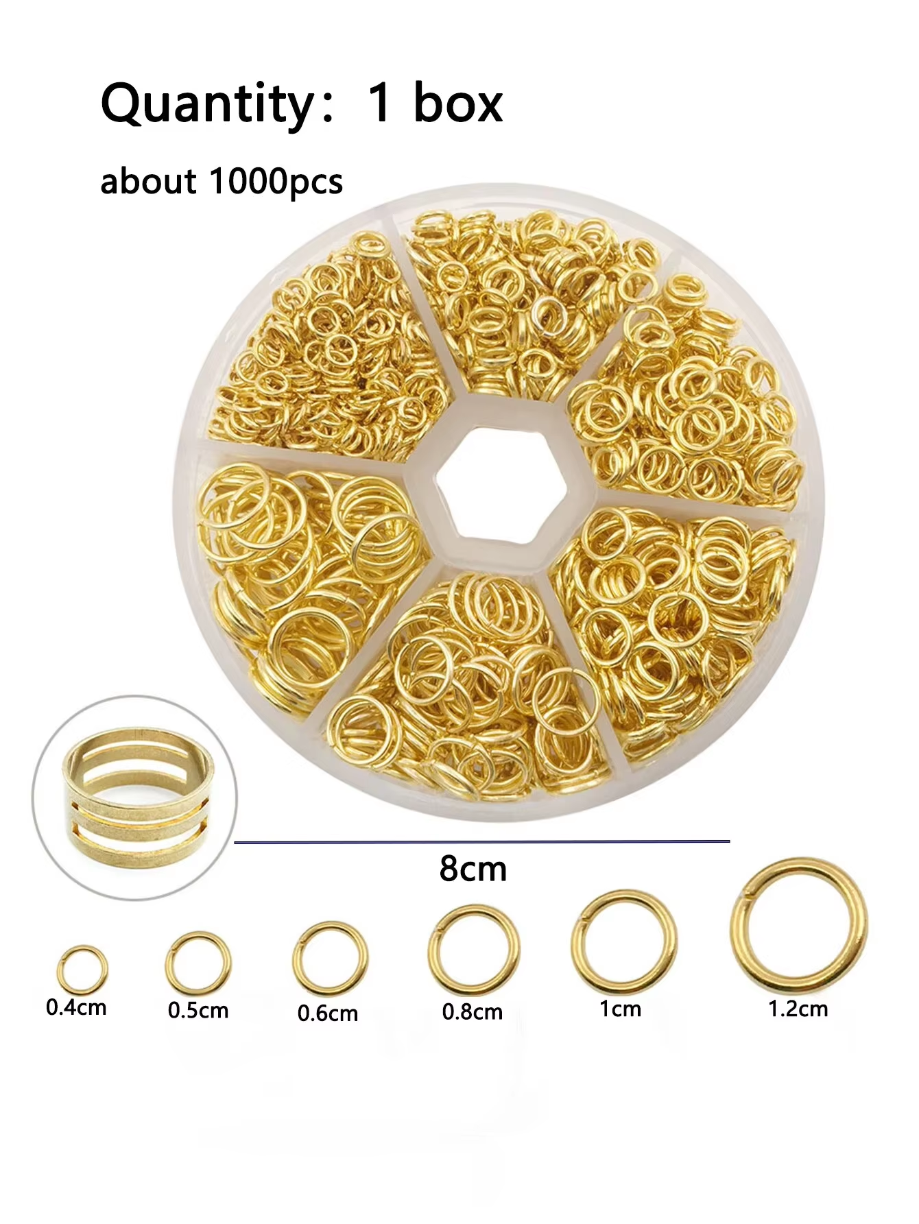 Mixed 6 Sizes Open Jump Rings, – Jump Ring Assorted recenzja i cena