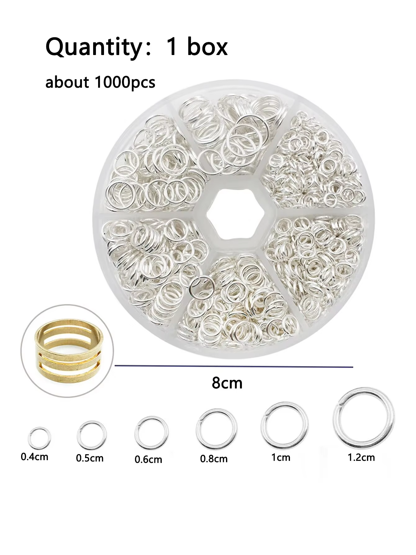 Mixed 6 Sizes Open Jump Rings, – Jump Ring Assorted recenzja i cena