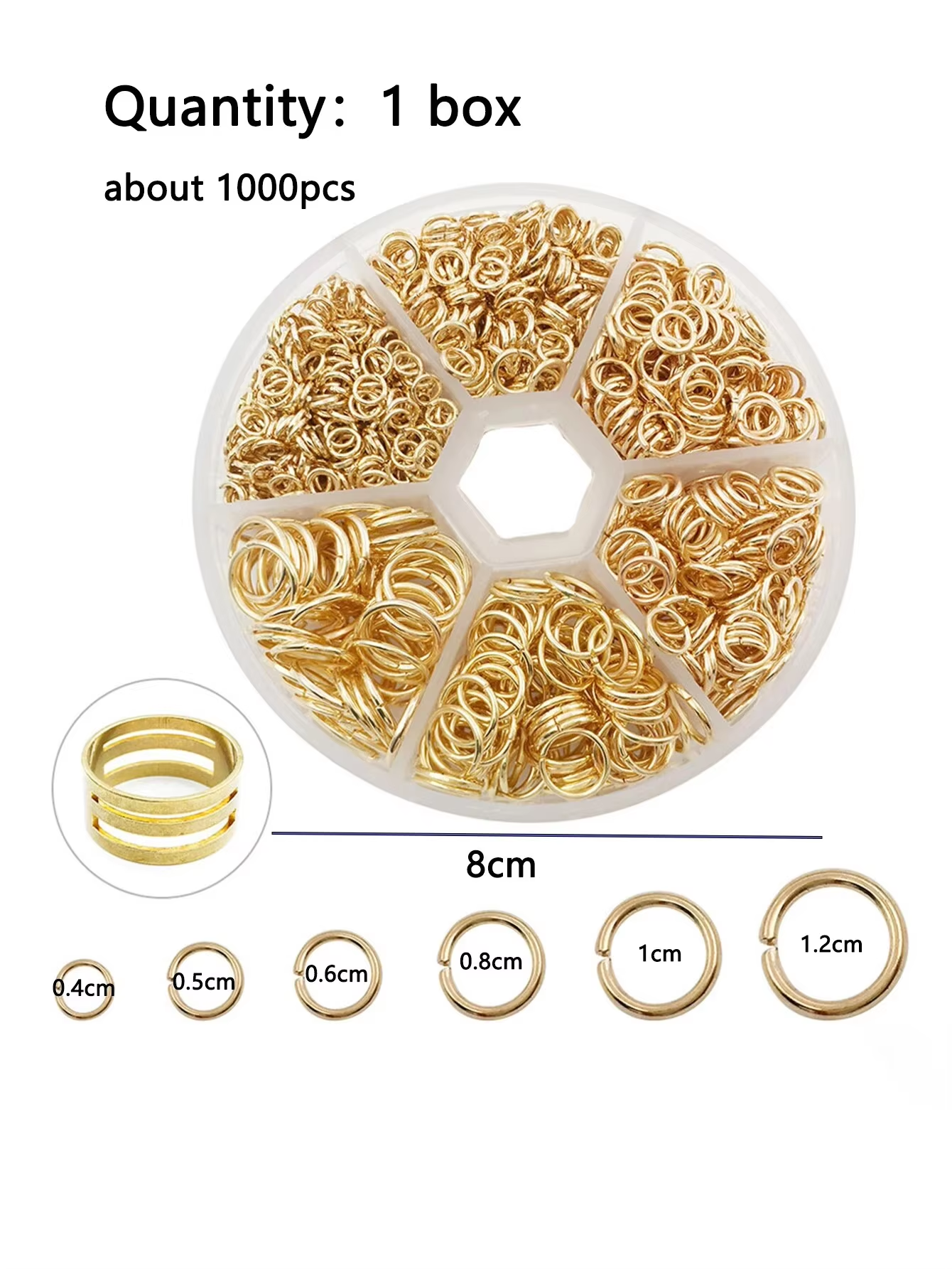 Mixed 6 Sizes Open Jump Rings, – Jump Ring Assorted recenzja i cena