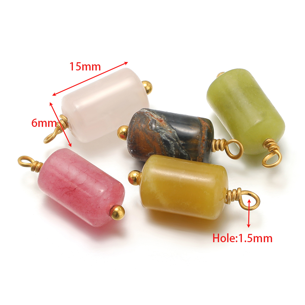10pcs Stainless Steel Natural  – Jewelry Making With Stones recenzja i cena