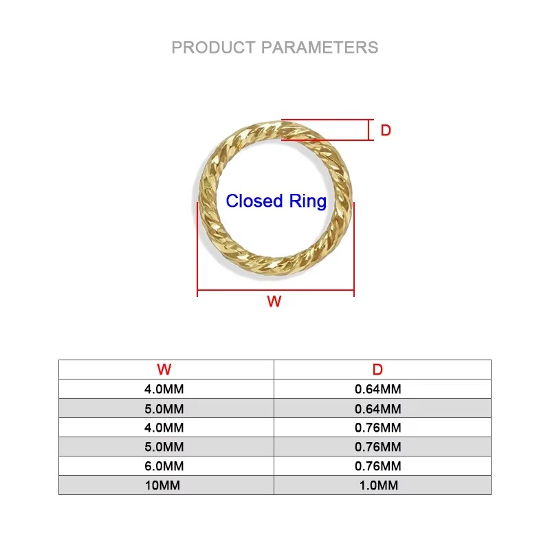 14K Gold Filled Sparkle Closed – Jump Ring Assorted recenzja i cena