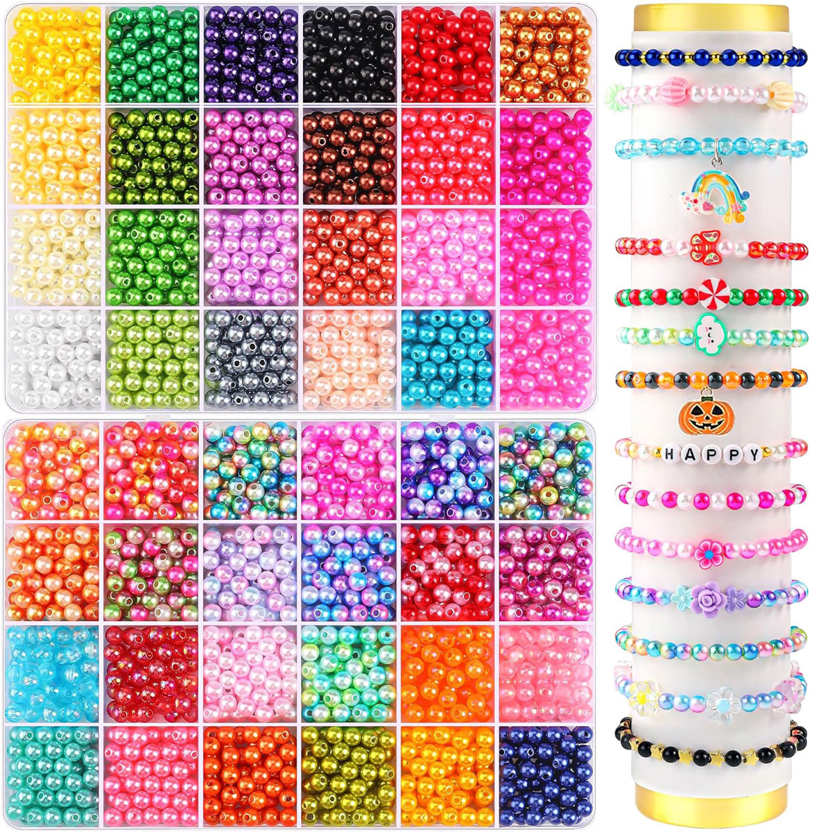 2400PCS 48 Compartments Pearl  – Jewelry Making Tutorial recenzja i cena
