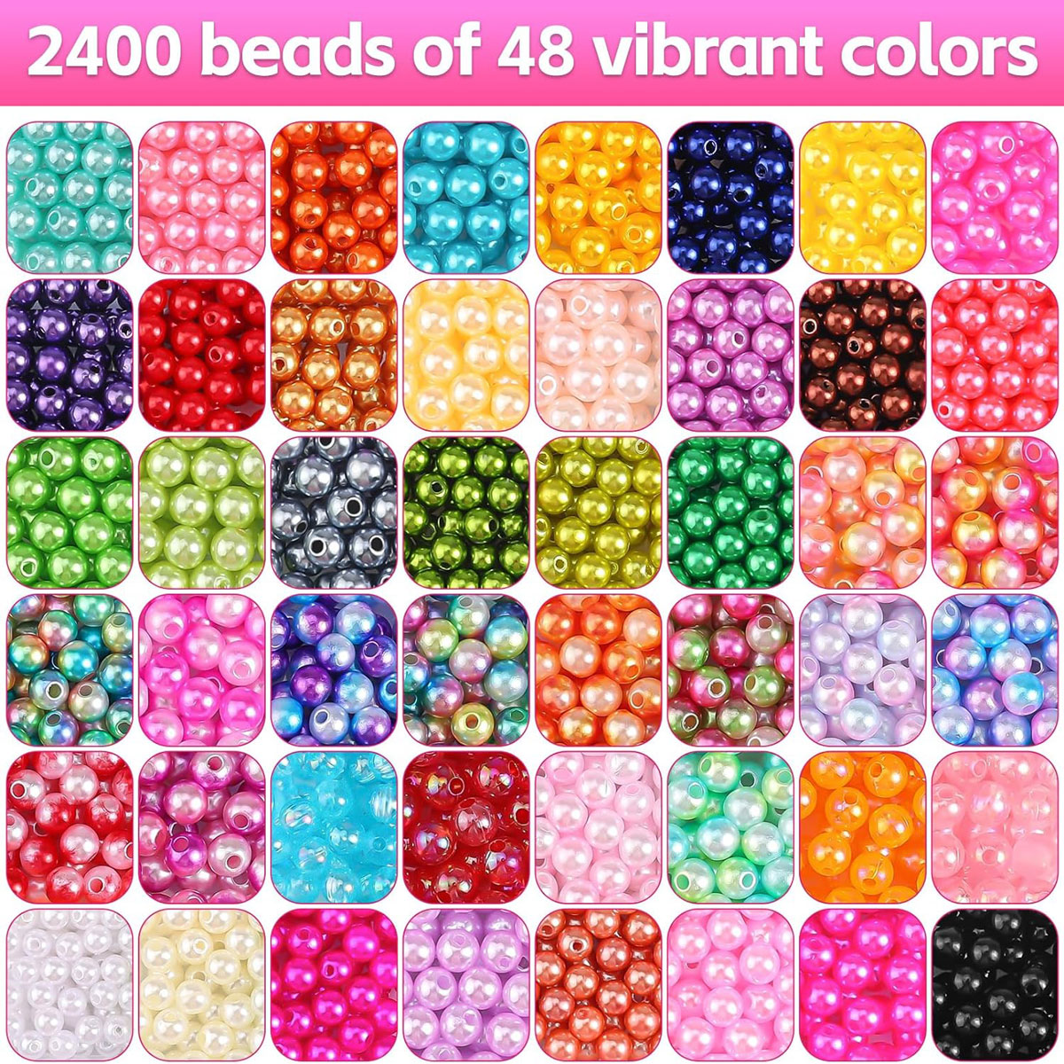 2400PCS 48 Compartments Pearl  – Jewelry Making Tutorial recenzja i cena