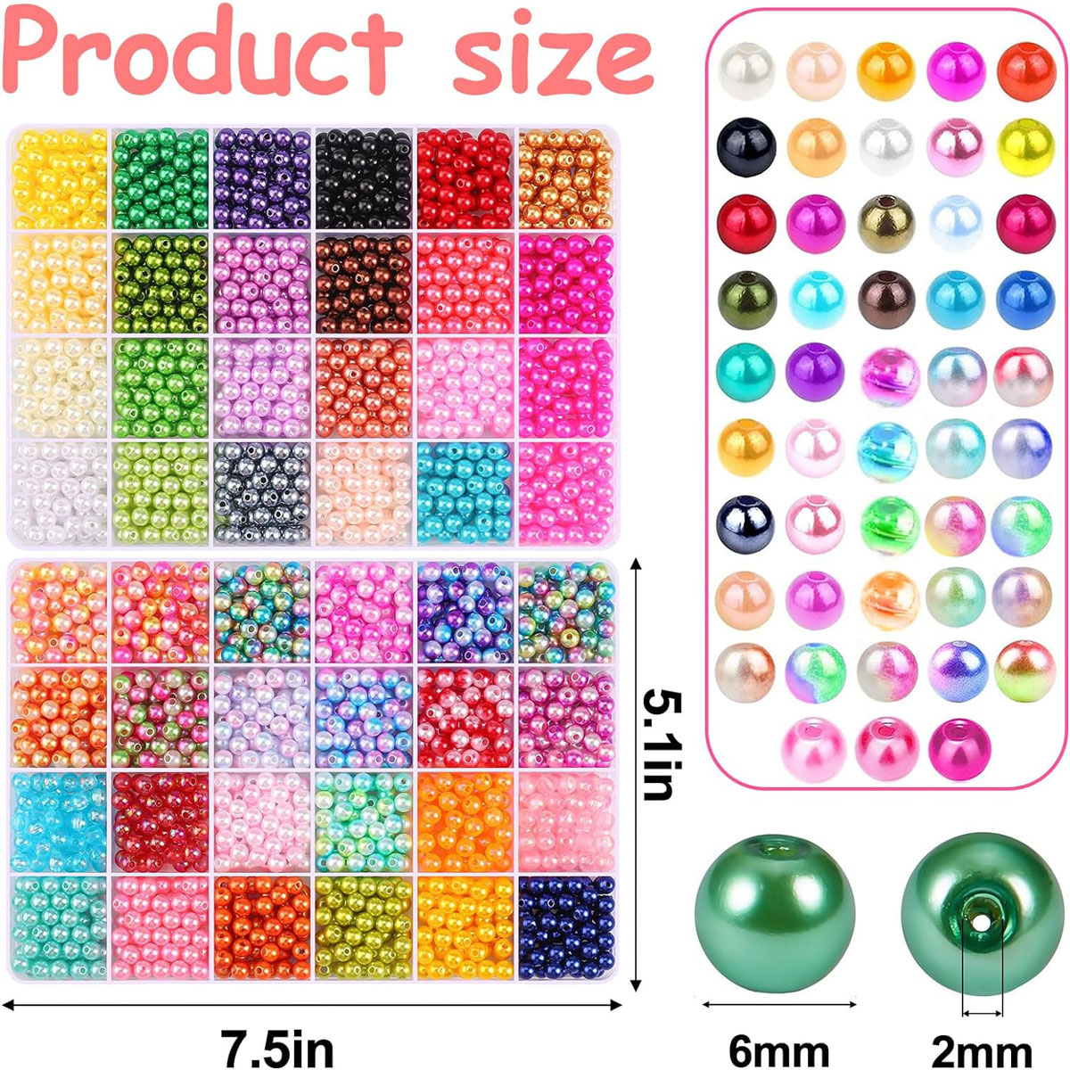 2400PCS 48 Compartments Pearl  – Jewelry Making Tutorial recenzja i cena